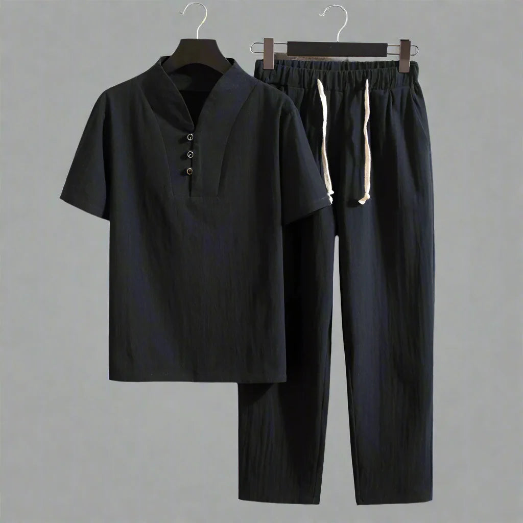 MARCELO™ | SOMMERLICHES LEINENHEMD UND HOSE
