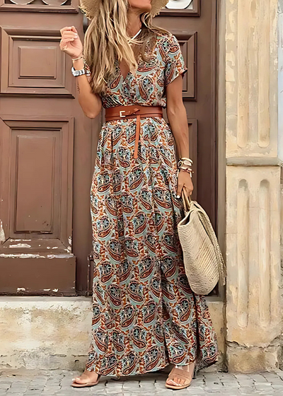 Tahlee – Boho-Maxikleid mit Taillendetail