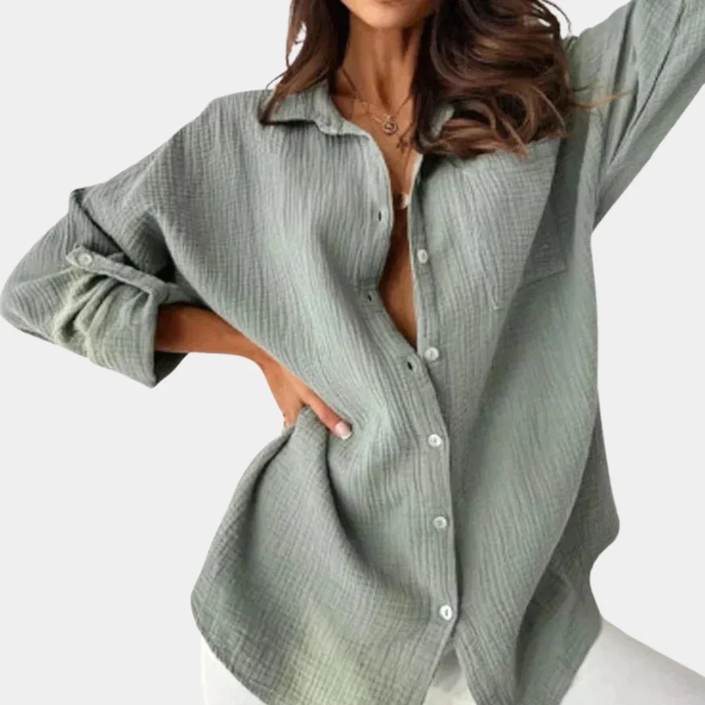 Shenna - Lässige Button Down Bluse mit Reverskragen