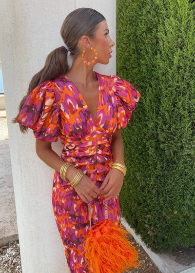 DALINE™ | Lebhaftes Kleid aus Bio-Stoff