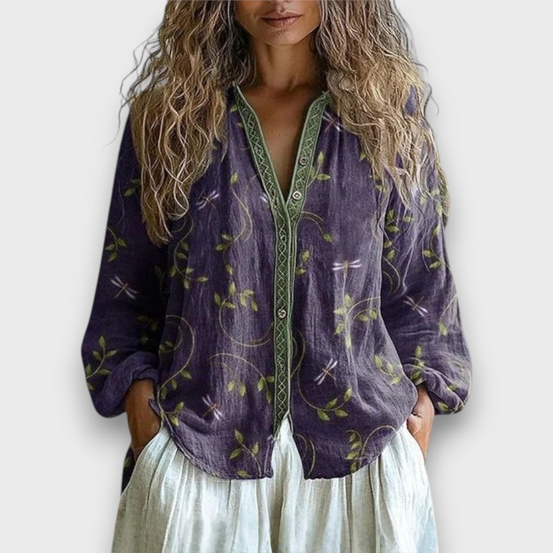 Belviera – V-Ausschnitt-Bluse