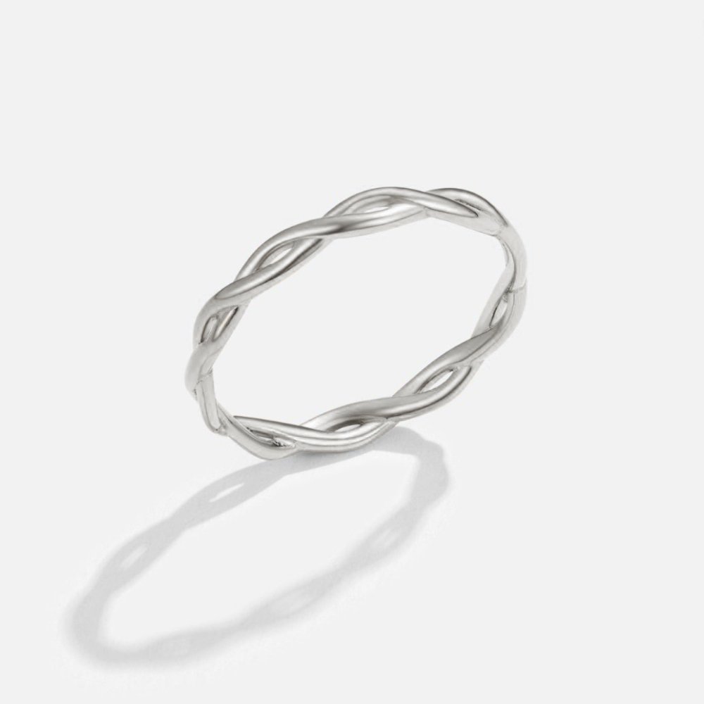 Unendlichkeit Silber Twisted Ring