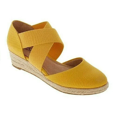 Brenda – Stilvolle, atmungsaktive Keilschuhe aus Canvas