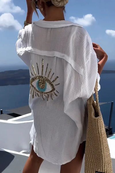 Serenya – Vielseitiges Oversize-Hemd mit Knopfleiste