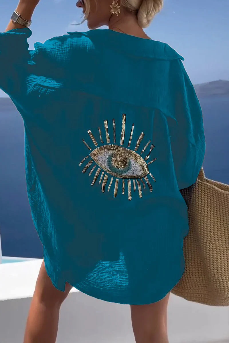 Serenya – Vielseitiges Oversize-Hemd mit Knopfleiste