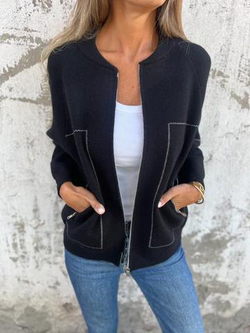 AVY LEICHTE JACKE MIT RUNDHALSAUSSCHNITT