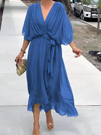 Claire | Midi-Kleid mit Taillengürtel