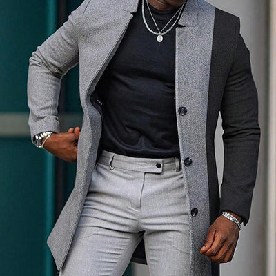 Lässiger mittellanger Mantel für Herren