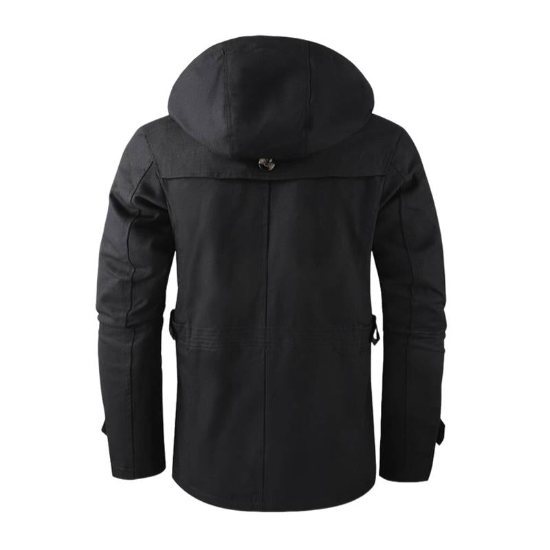 Herren Kapuzenjacke mit Knopfleiste