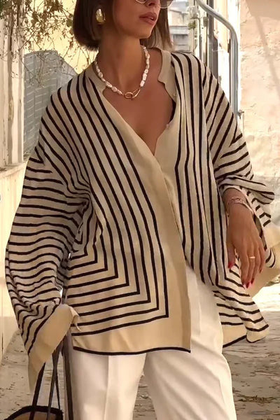 Zirellea – Elegante Oversize-Bluse mit Streifen