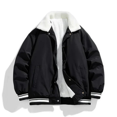 Kiril | Robuste warme Winterjacke für Herren mit Sherpa-Kragen