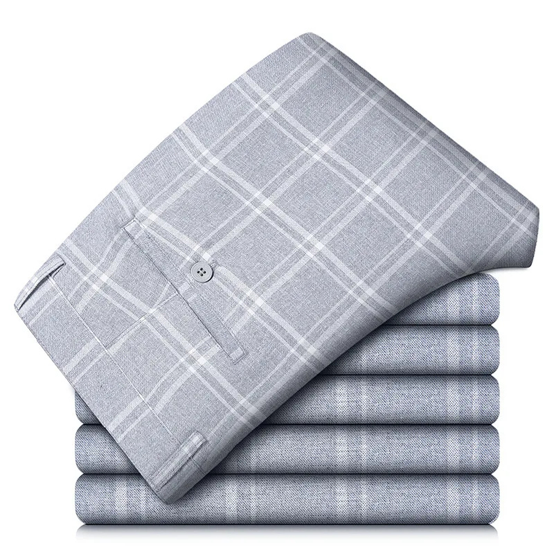 Dominic | Herren Kariert Hose | Stretch