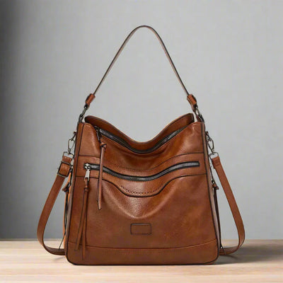 Klassische Retro-Ledertasche für Frauen - Vanessa