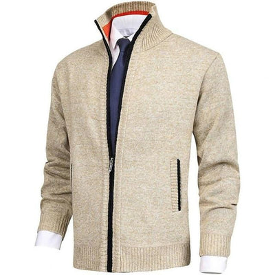 Klassische warme Winter-Strickjacke - Torsten