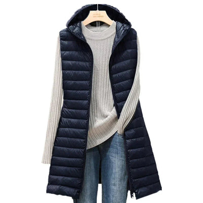 Klassische Winterweste mit Kapuze für Damen - Jolie