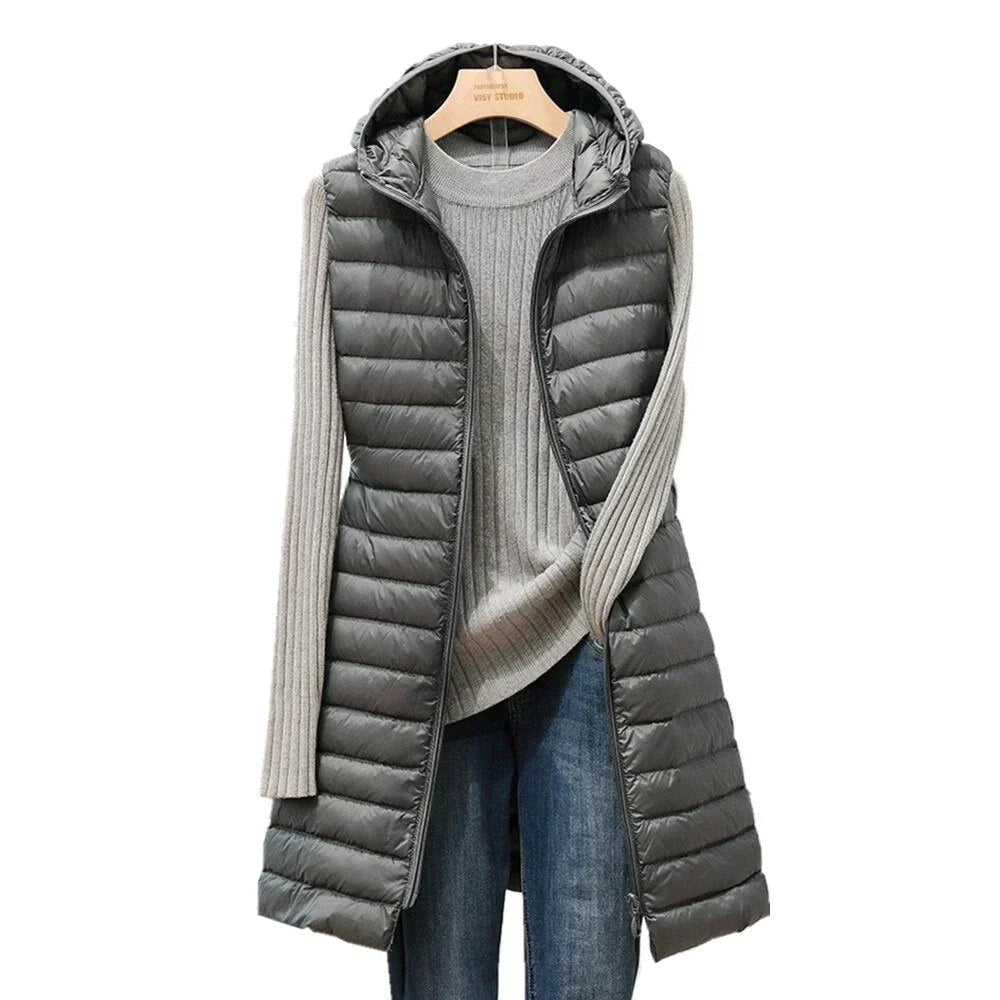 Klassische Winterweste mit Kapuze für Damen - Jolie
