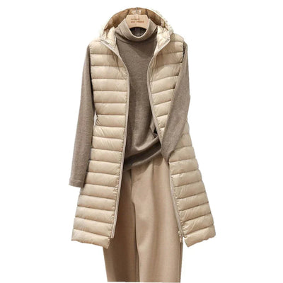 Klassische Winterweste mit Kapuze für Damen - Jolie