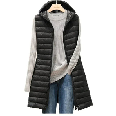 Klassische Winterweste mit Kapuze für Damen - Jolie