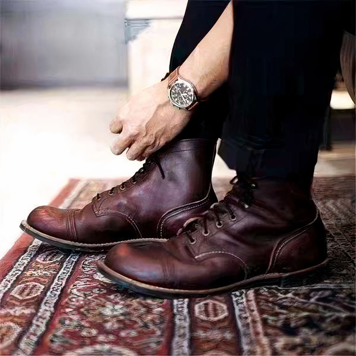 Komfortable Herren Retro Schuhe aus Leder - Luther