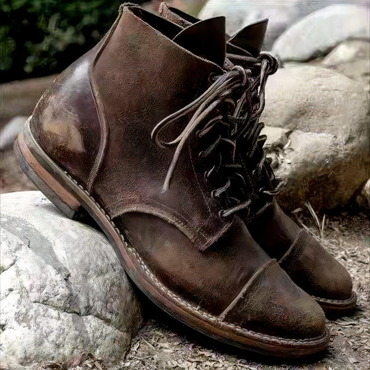 Komfortable Herren Retro Schuhe aus Leder - Luther
