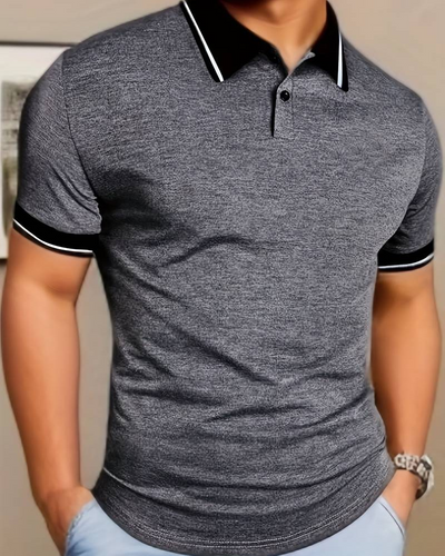 Ogie | Herren Kurzarm Poloshirt | Schwarz