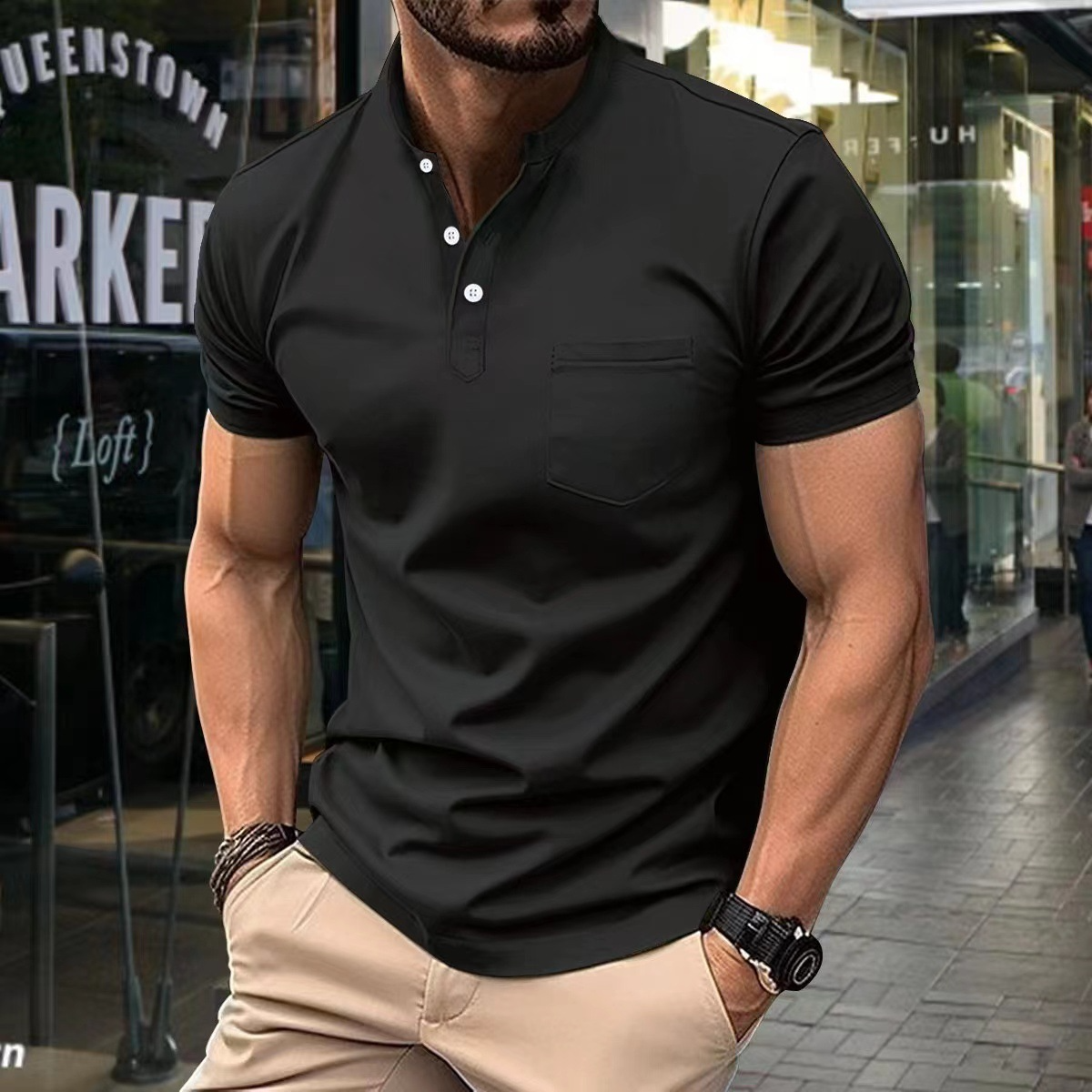 Anon | Herren Kurzarm Poloshirt | Weiß