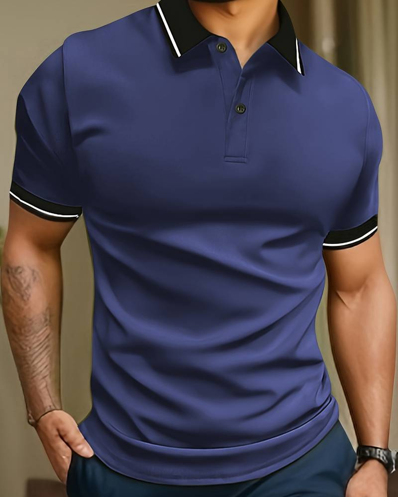 Ogie | Herren Kurzarm Poloshirt | Schwarz