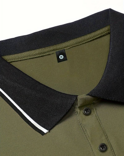 Ogie | Herren Kurzarm Poloshirt | Schwarz