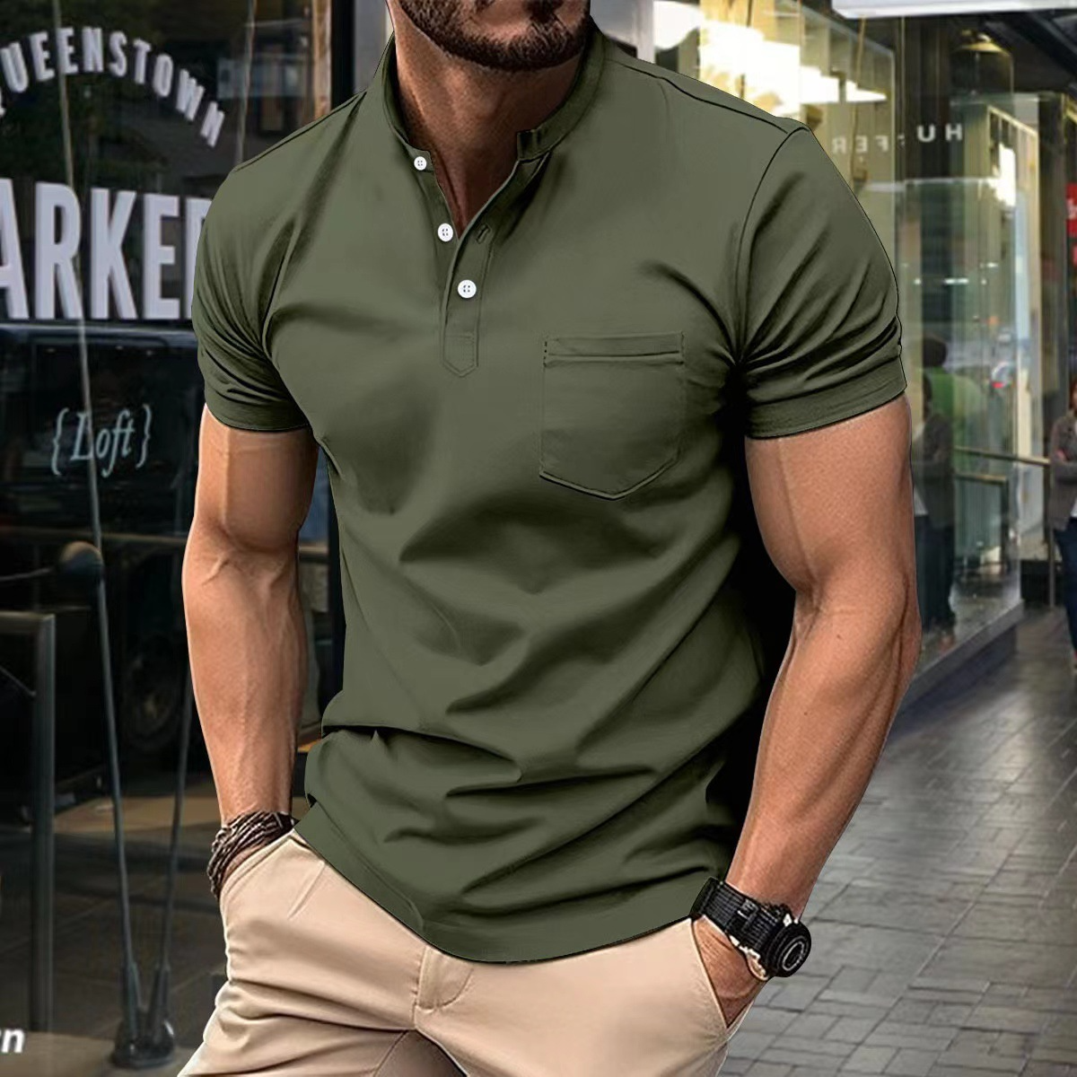 Anon | Herren Kurzarm Poloshirt | Weiß