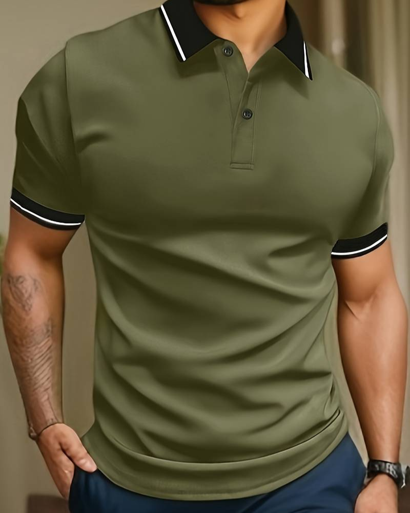 Ogie | Herren Kurzarm Poloshirt | Schwarz