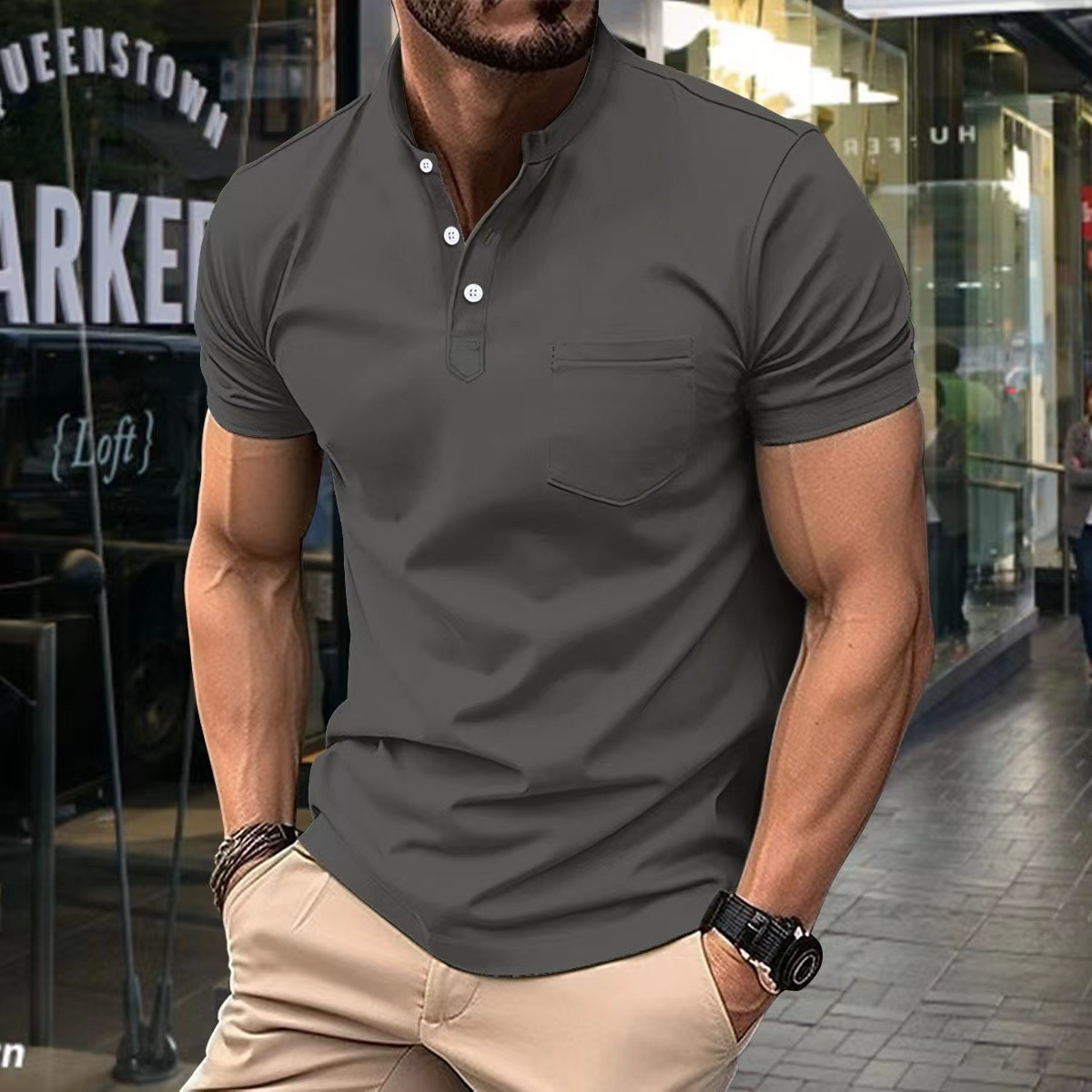 Anon | Herren Kurzarm Poloshirt | Weiß