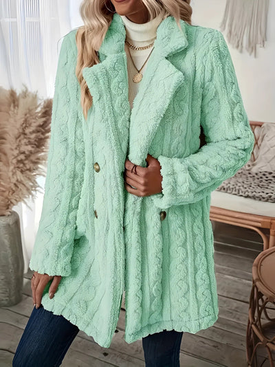 Kuscheliger Winter-Teddy-Mantel für Frauen - Philina
