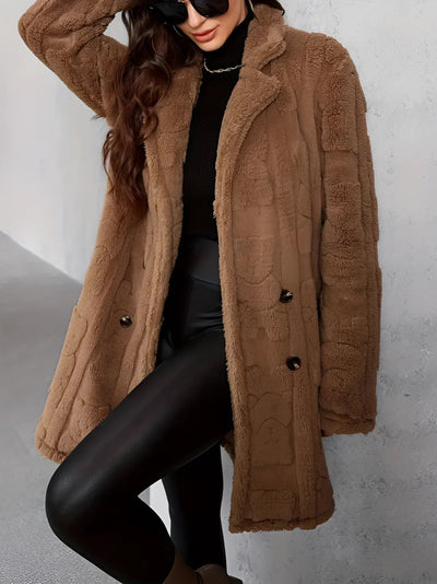 Kuscheliger Winter-Teddy-Mantel für Frauen - Philina
