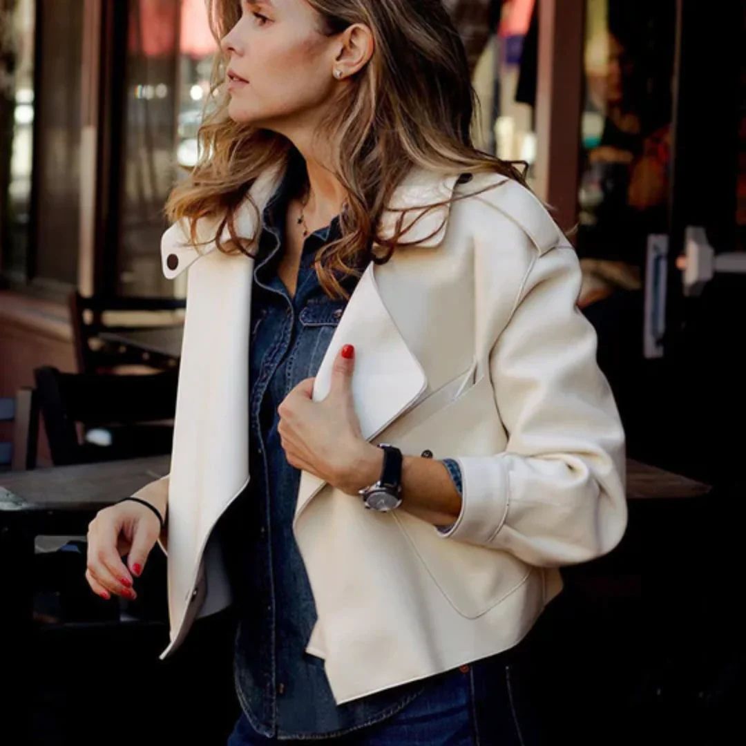 Lässige Lederjacke für Frauen - Anelie