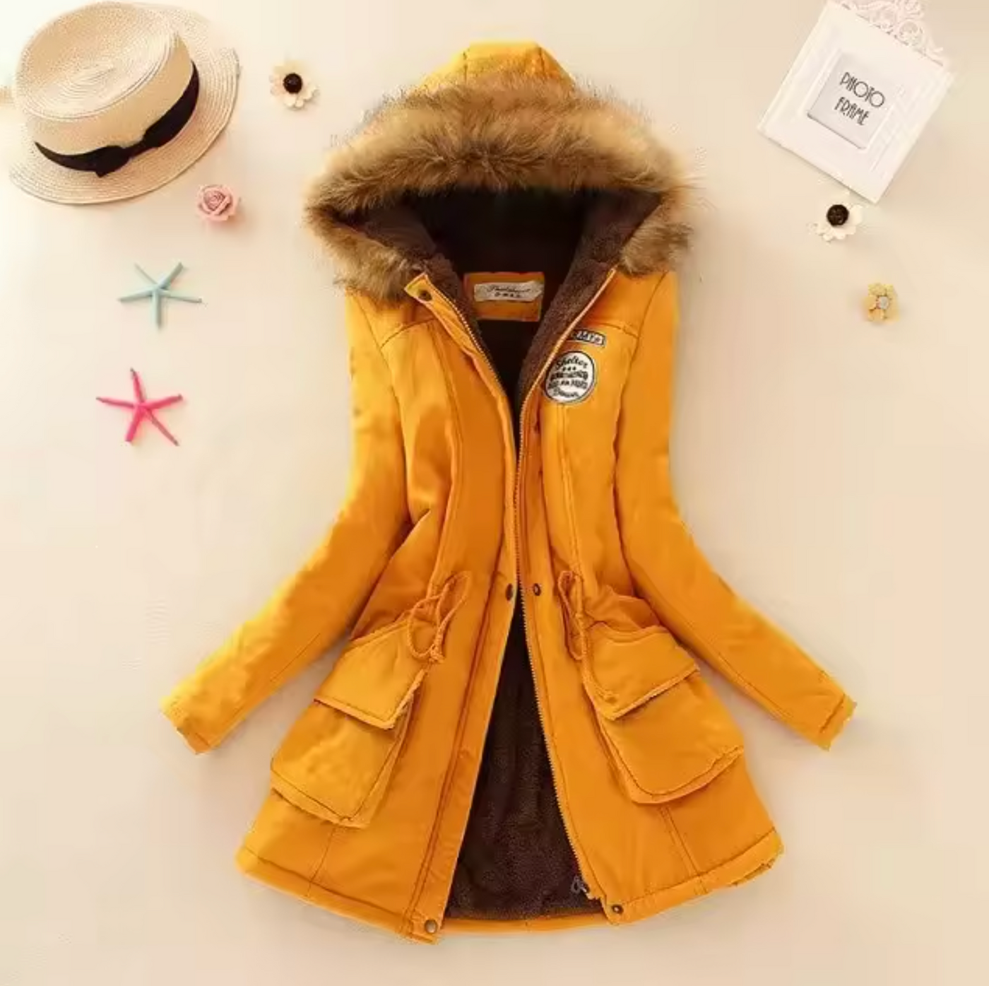 Lässige winddichte Jacke mit Kapuze - Josina