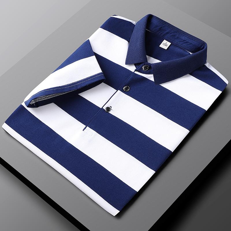 GABRIEL™ | Lässiges gestreiftes Herren-Poloshirt