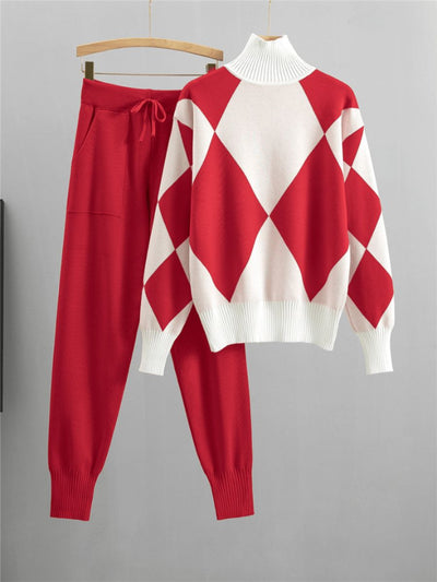 Lässiges Set aus Pullover und Hose für Frauen - Evelina