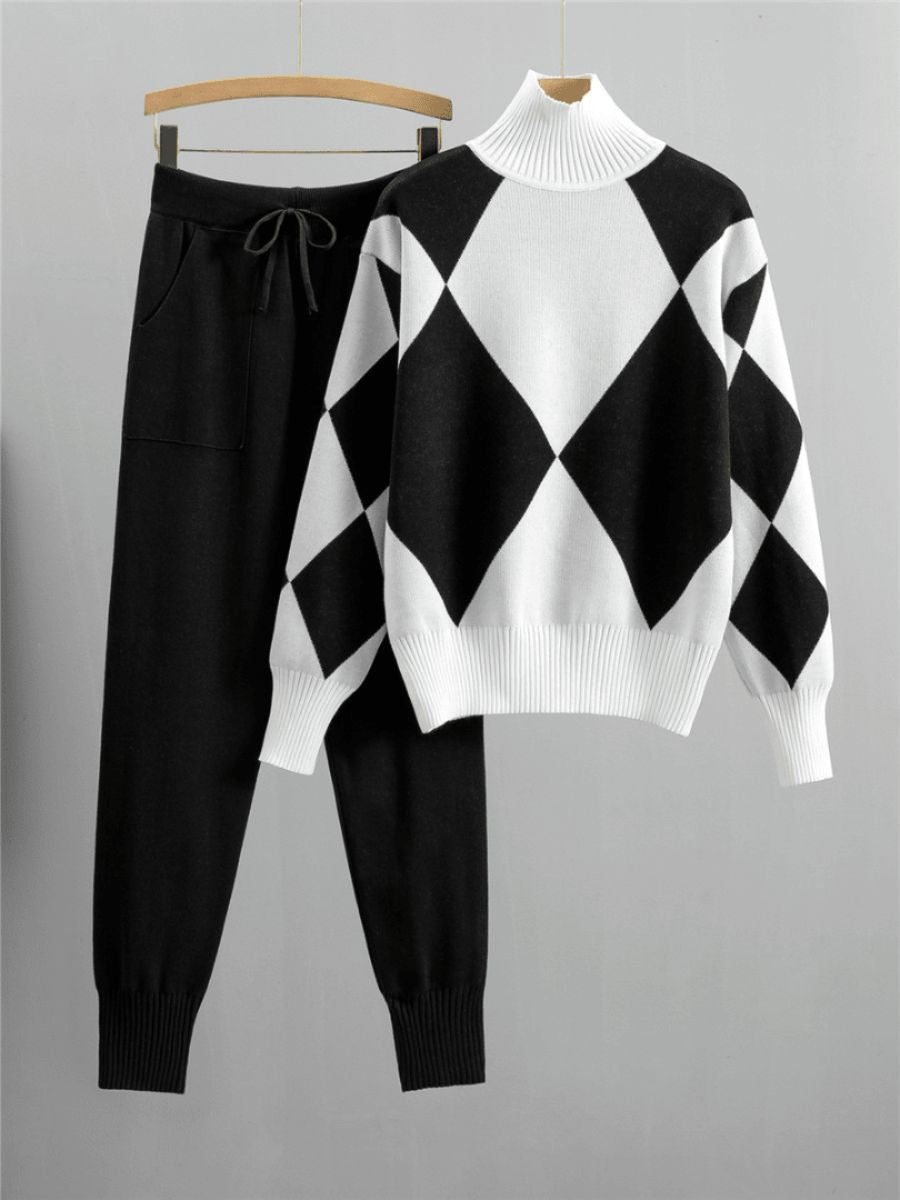 Lässiges Set aus Pullover und Hose für Frauen - Evelina