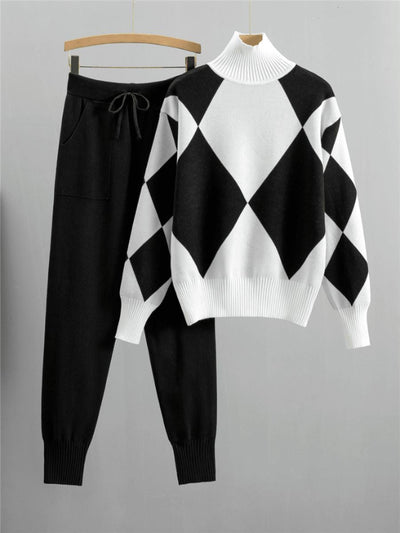Lässiges Set aus Pullover und Hose für Frauen - Evelina