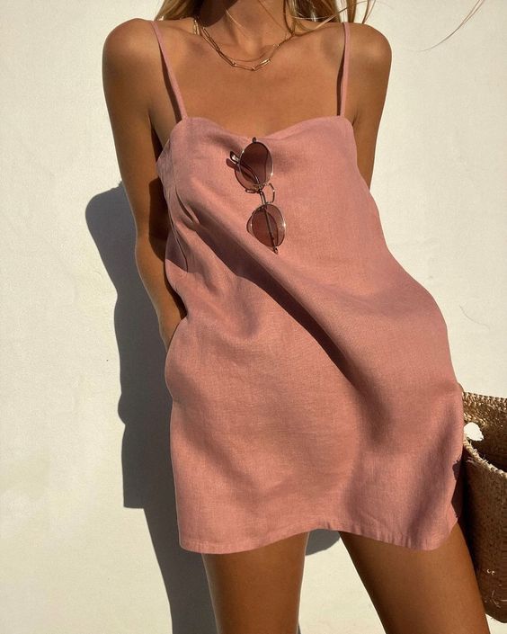 Damen Slipkleid – Satin-Optik – Verstellbare Träger – Eleganter Schnitt