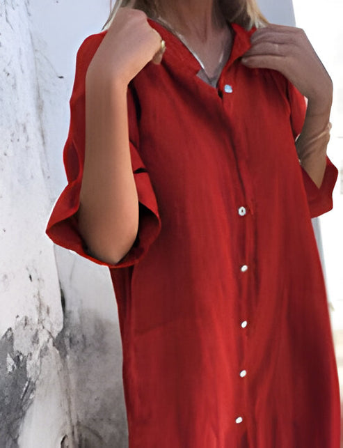 Solène | weites, lässiges kleid mit halben armeln