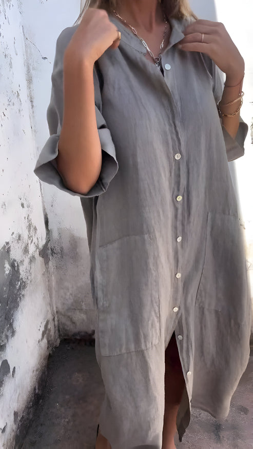 Solène | weites, lässiges kleid mit halben armeln