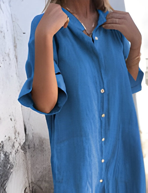 Solène | weites, lässiges kleid mit halben armeln