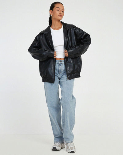 Lose Lederjacke für Frauen - Cleo