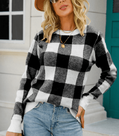 Pascale | Zeitlos Karierter Damenpullover