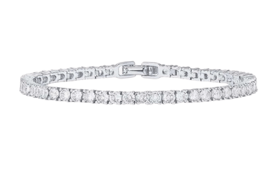 Ava Tennisarmband | Silber