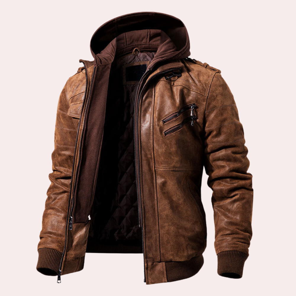 Luxuriöse Leder-Winterjacke - Arnulf