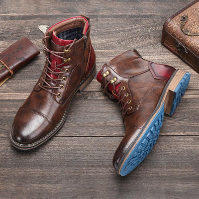 KRISTAN HANDGEFERTIGTE PREMIUM LEDER OXFORD BOOTS