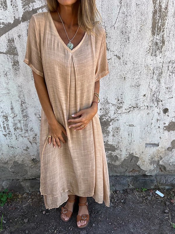 Kathy | Midi-Kleid mit V-Ausschnitt