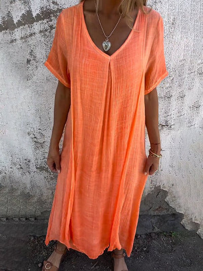 Kathy | Midi-Kleid mit V-Ausschnitt